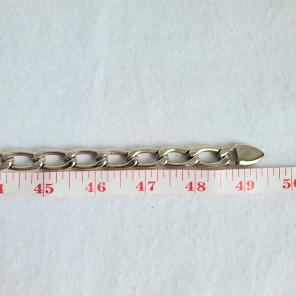 VTG 90s Calvin Klein Women Classic Silver Chain Belt OS Career Modern Cocktail - Picture 6 of 6